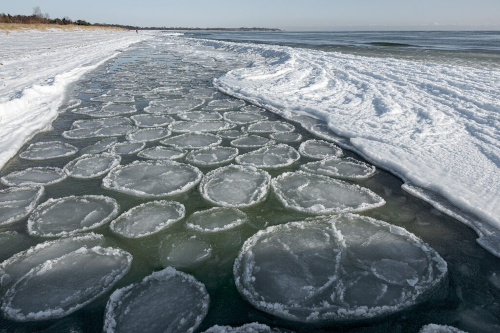 Pizza-formet is / Pizza shaped ice