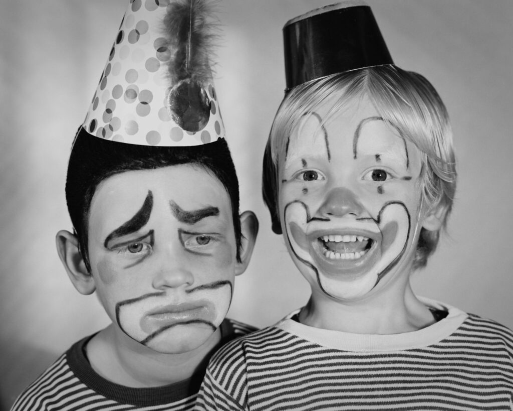 Trist og glad klovn / Sad and happy clown