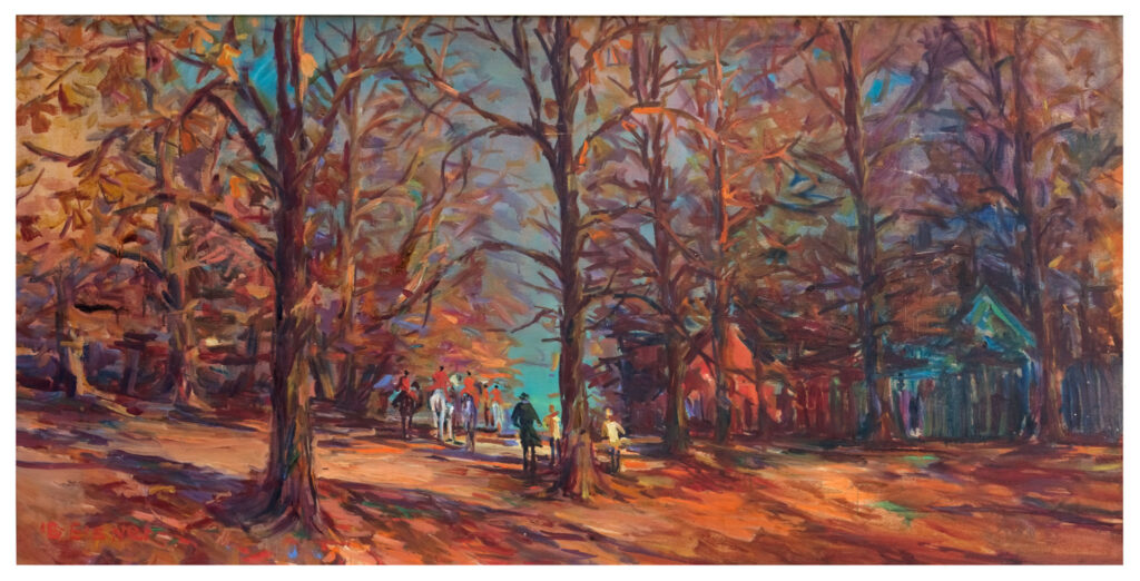 Maleri på lærred af Ib Eisner / Painting on canvas by Ib Eisner, (for sale)