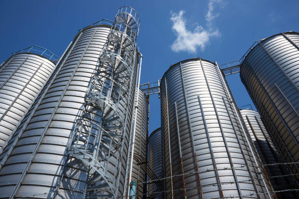 Spindeltrappe på silo / Center pole staircase on silo